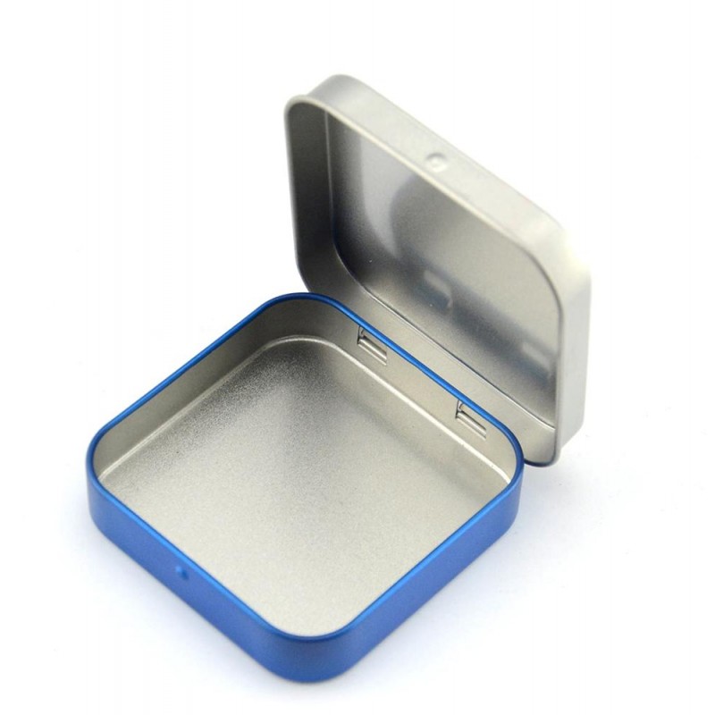 Custom small rectangular hinge mint tin box